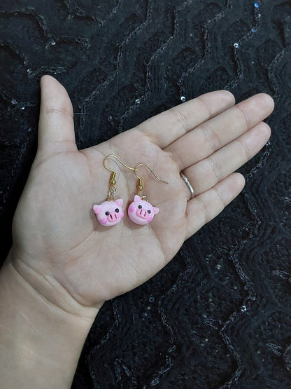 ARETES DE CERDITO 🍒🌺