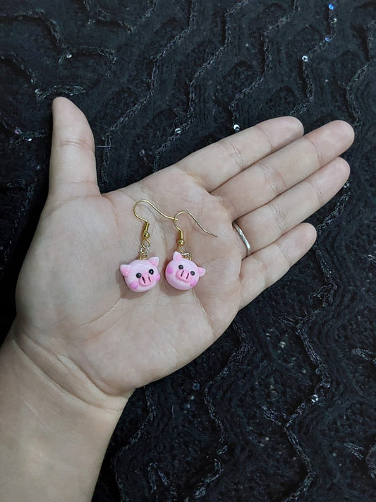 ARETES DE CERDITO 🍒🌺