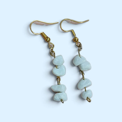 Aretes de cuarzo blanco 🍒🌺