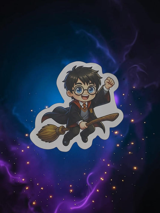 STICKER HARRY POTTER EN ESCOBA 🍒🌺
