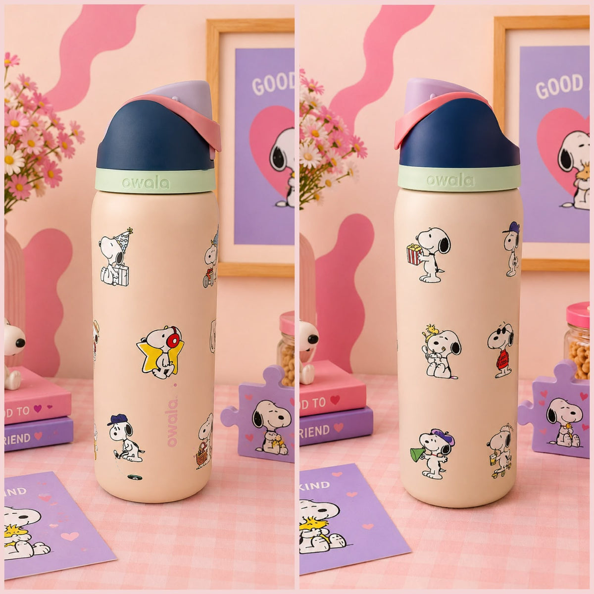 TERMO OWALA SNOOPY DISEÑO 5 🍒🌺