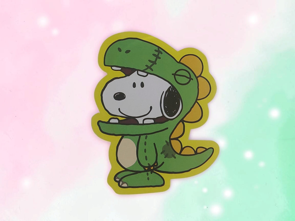 STICKER SNOOPY DINOSAURIO 🍒🌺